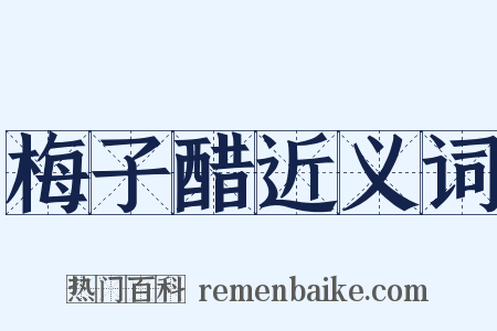 梅子醋近义词是什么意思的图片